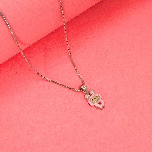925 Sterling Silver Whimsical Labubu Charm Kids Chain