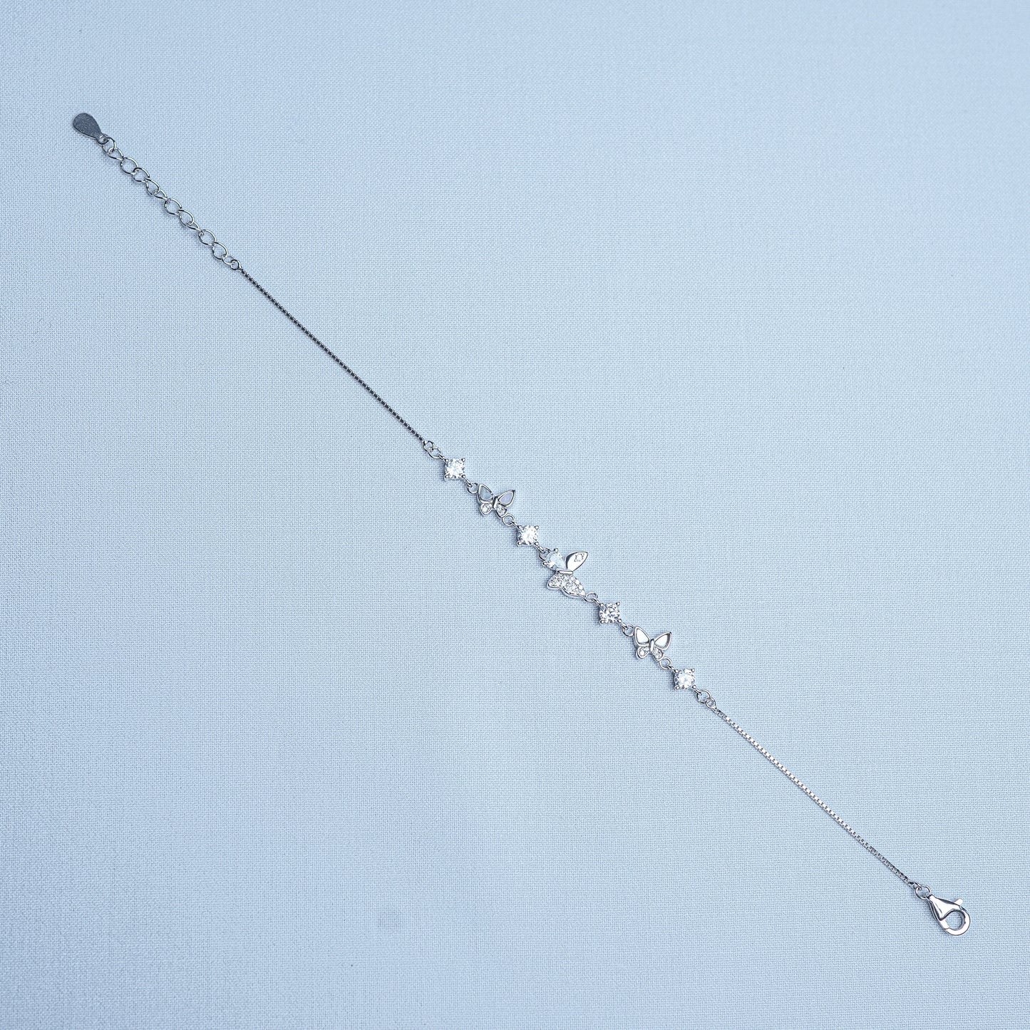 Silver Butterfly Majesty Women Chain Bracelet