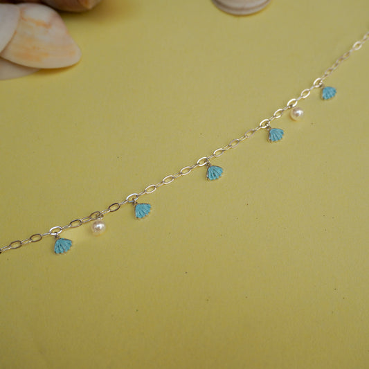 925 Sterling Silver Ocean-Inspired Charm Bracelet