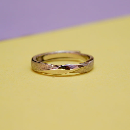 925 Sterling Silver Twisted Couple Ring