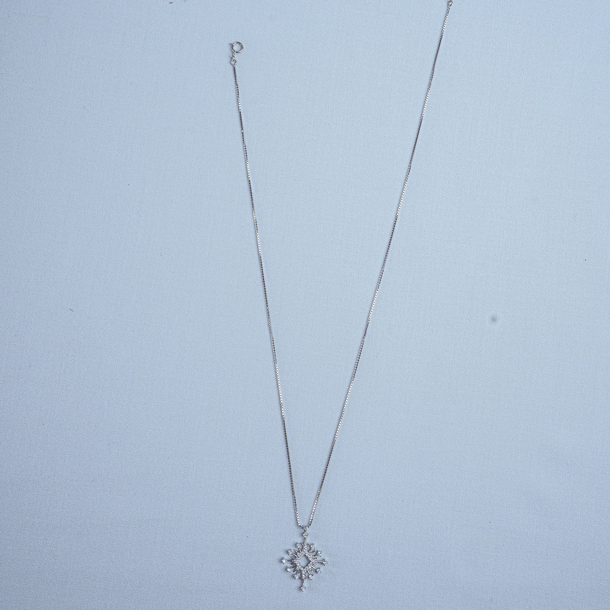 925 Sterling Silver Frost Shimmer Women Detachable Pendant Chain