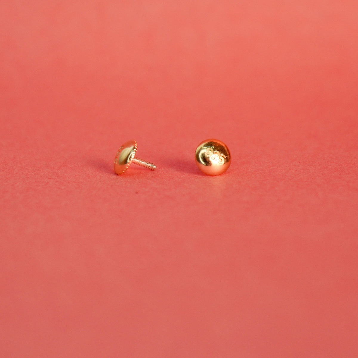 925 Sterling Silver Gold Polish Kiyara Stud Earring