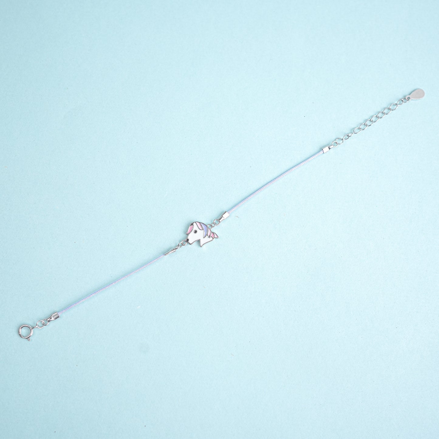 Silver Unicorn Wishes Charm Kids Bracelet