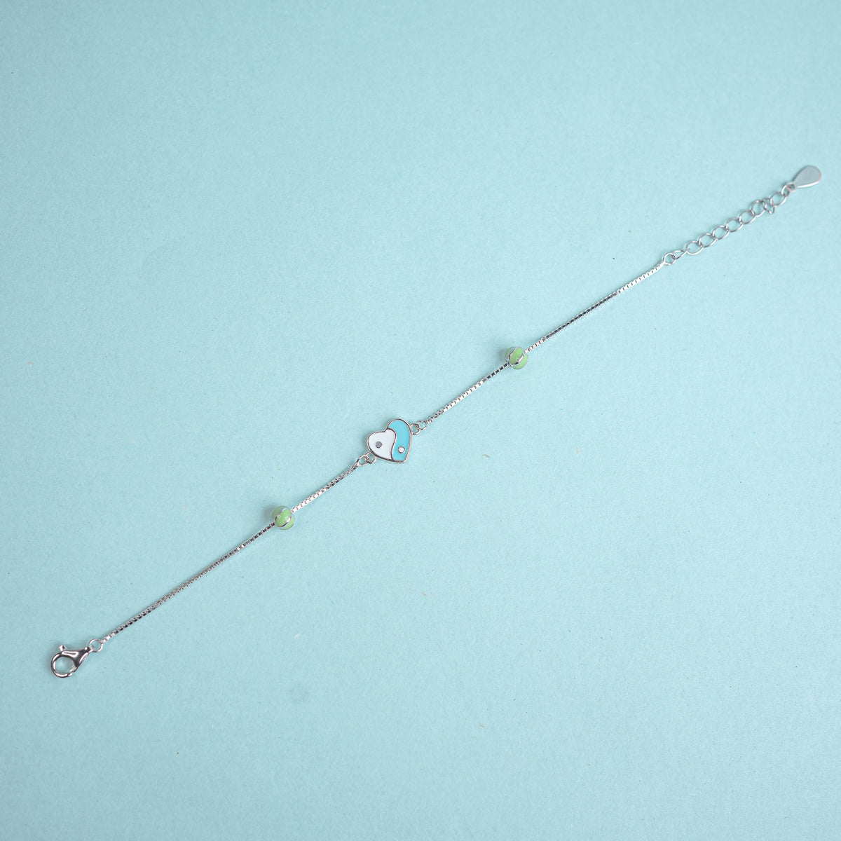 925 Sterling Silver Harmony Yin Yang Kids Bracelet