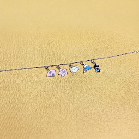 925 Silver Kids Charm Bracelet- Sakura story