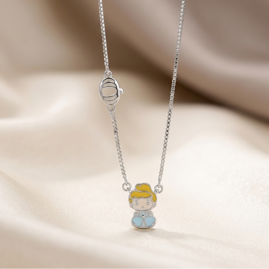 Silver Royal Cinderella Charm Kids Chain