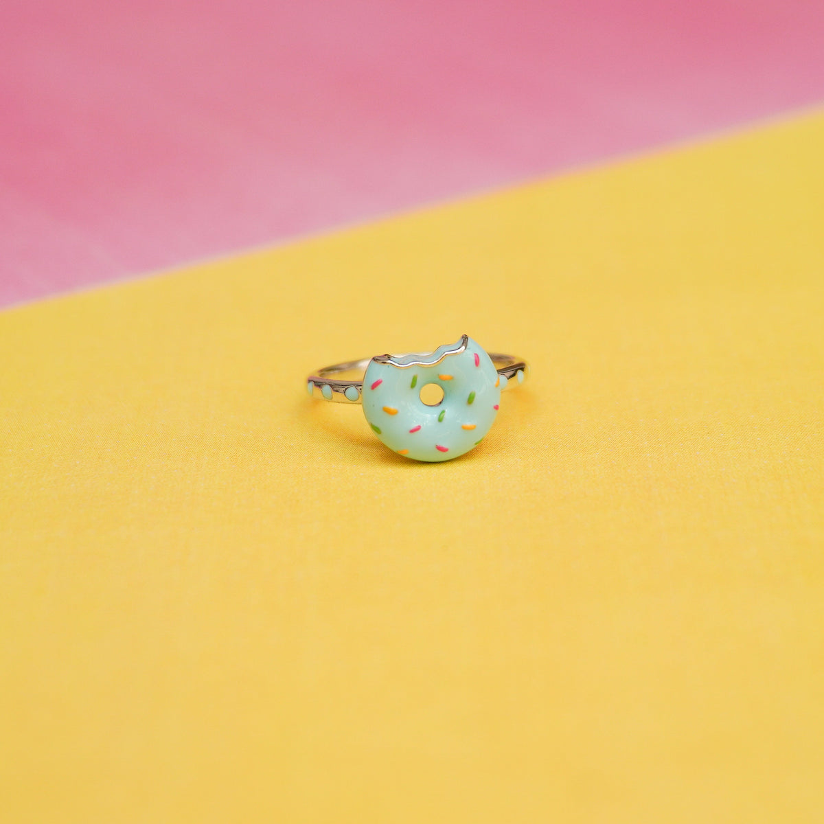 925 Sterling Silver Sprinkled Doughnut Kids Ring