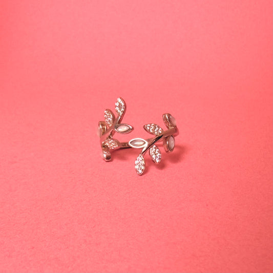925 Sterling Silver Enchanted Leaf Vine Women Ring