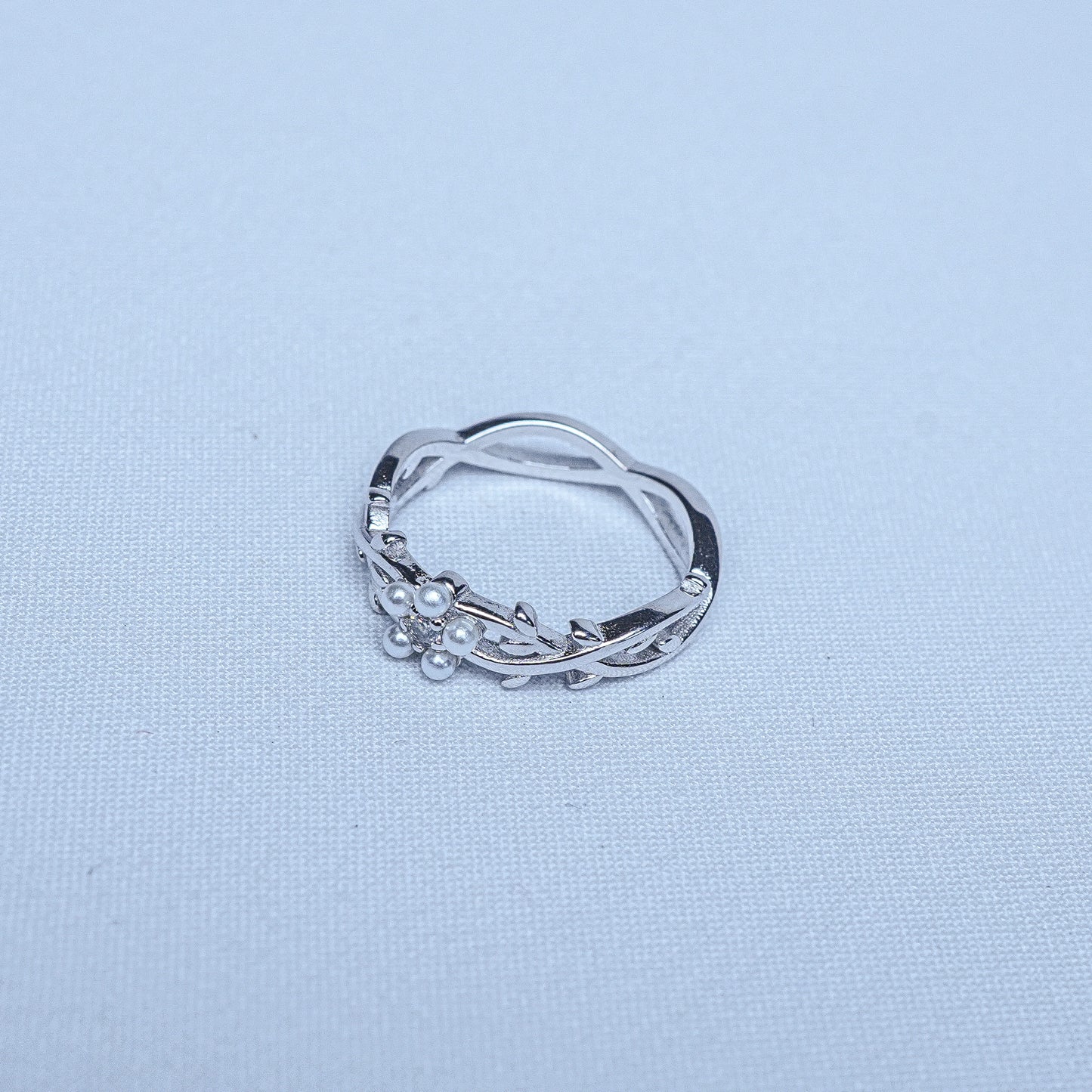 925 Sterling Silver Entwined Flower Women Ring