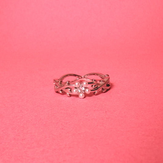 925 Sterling Silver Entwined Flower Women Ring