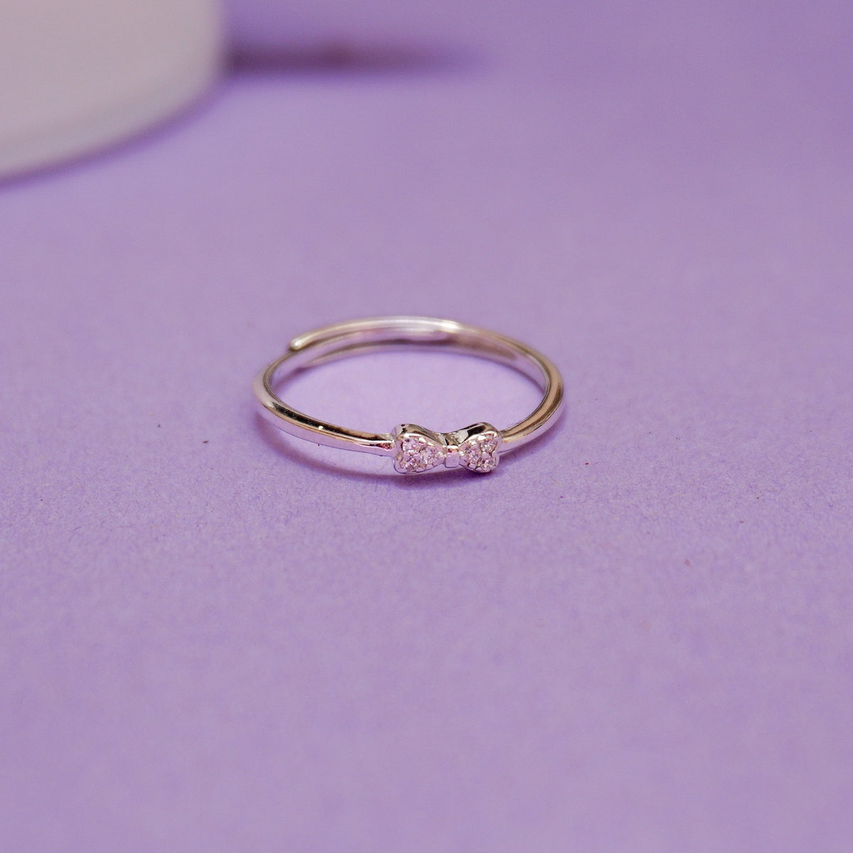 925 Sterling Silver Minimalist Bow Ring