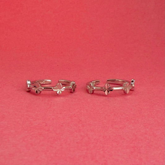 925 Sterling Silver Lucky Clover Bloom Women Toe Ring