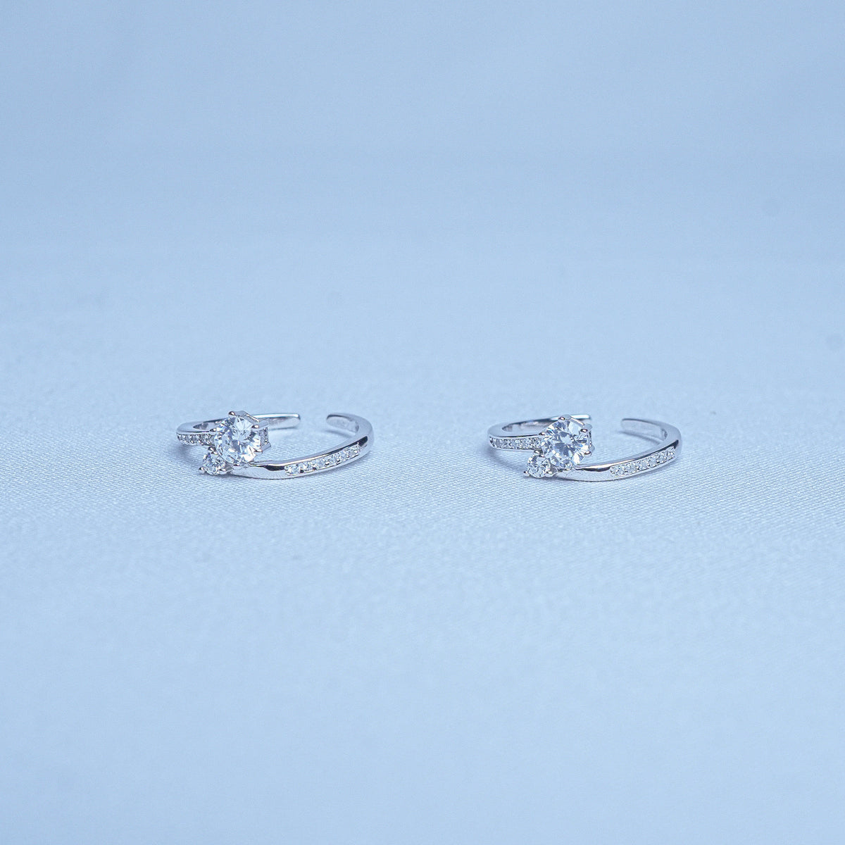 925 Sterling Silver Royal Stone Women Toe Ring
