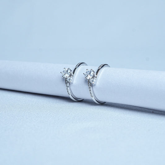 925 Sterling Silver Royal Stone Women Toe Ring