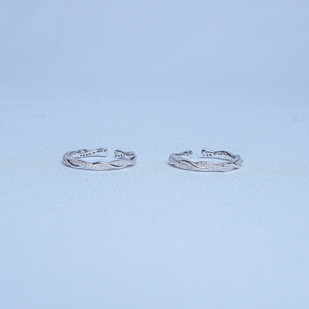 925 Sterling Silver Infinity Twist Women Toe Ring