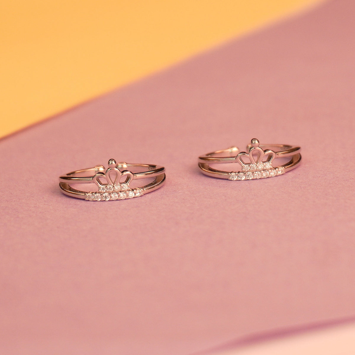 925 Sterling Silver Crown Toe Ring
