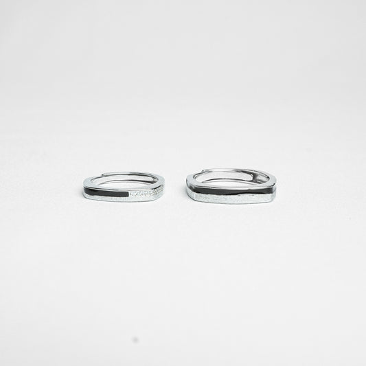 Silver Eternal Bond Couple Rings