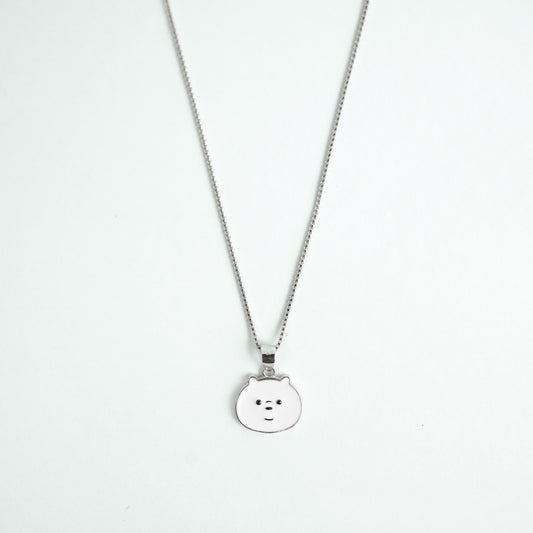 Silver Playful Panda Charm Chain