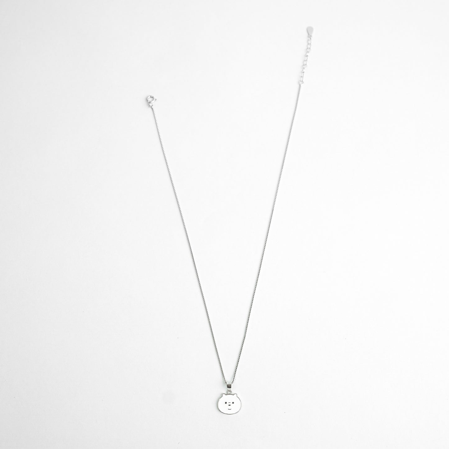 Silver Playful Panda Charm Chain