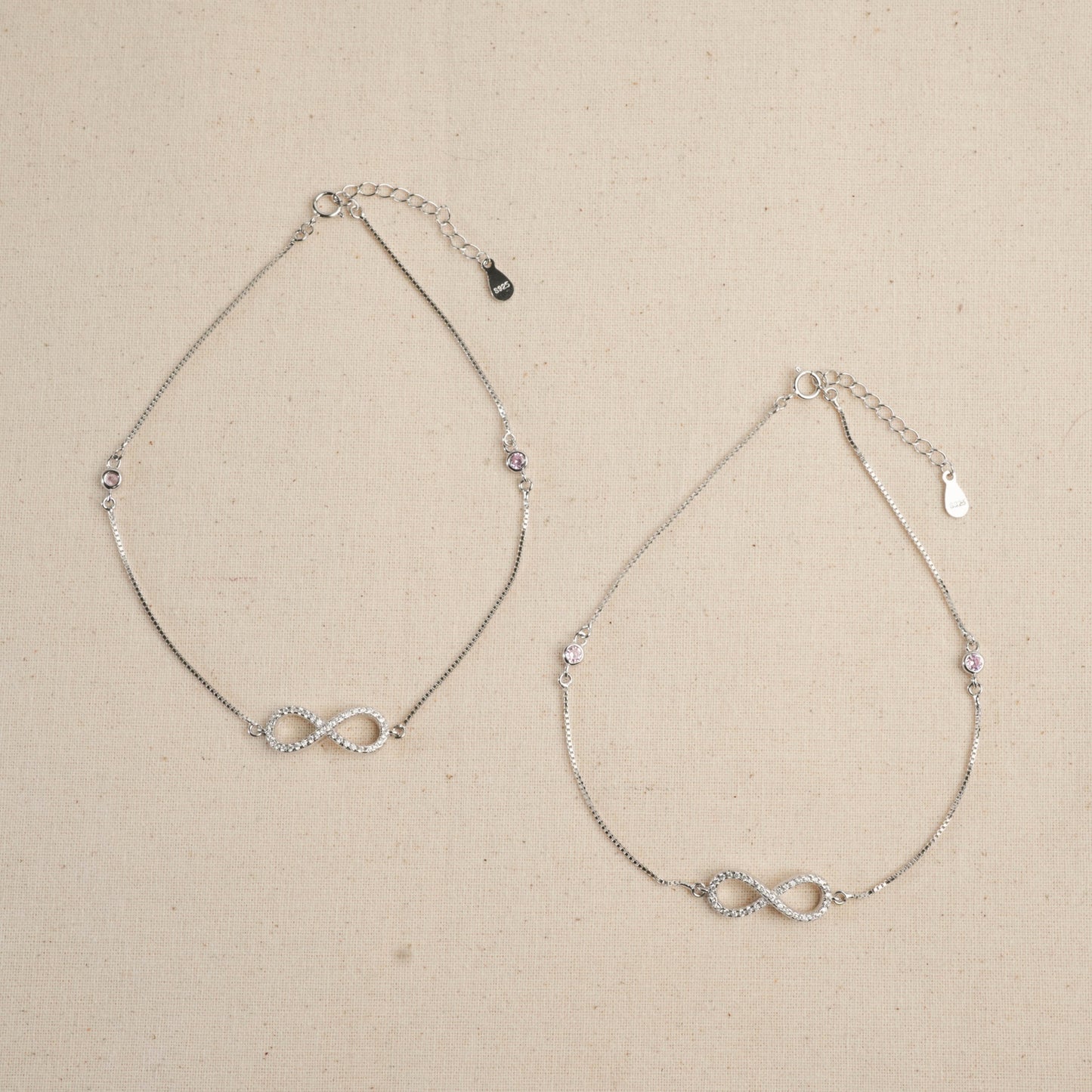 Silver Timeless Innity Link Anklet