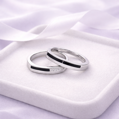 Silver Eternal Bond Couple Rings