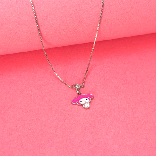 925 Sterling Silver Bunny Melody Charm Kids Chain (1 to 5 Yrs)