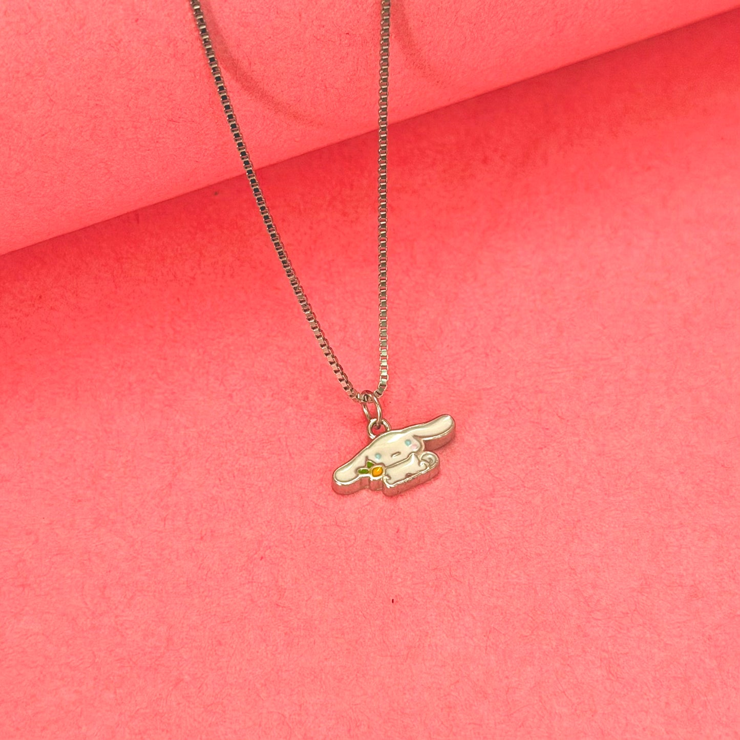 925 Sterling Silver Cotton Tail Bunny Charm Kids Chain