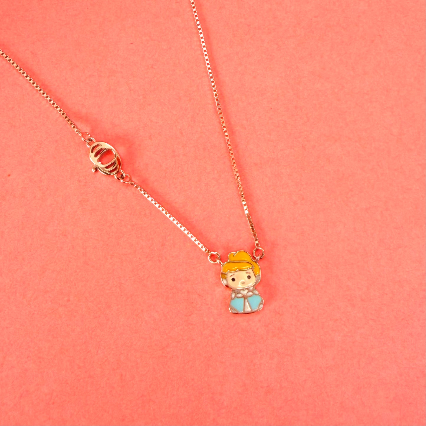 925 Sterling Silver Royal Cinderella Charm Kids Chain (1 to 5 Yrs)