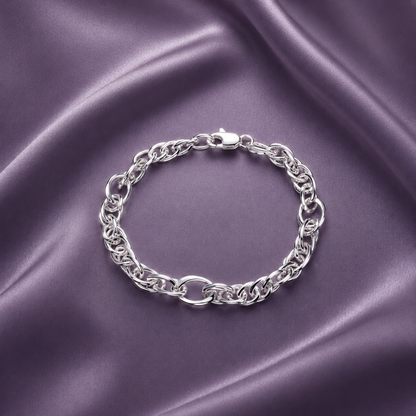 Silver Artisan Twist-Link Bracelet