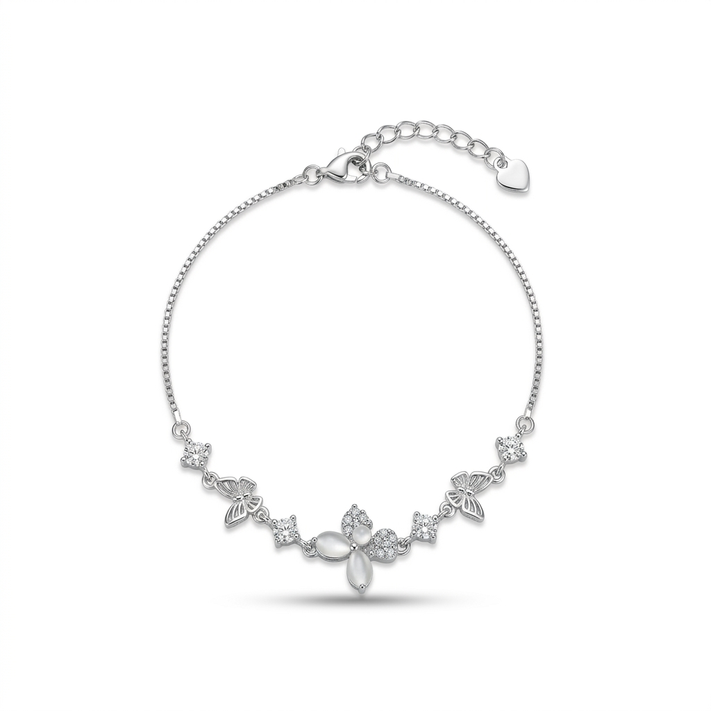 Silver Butterfly Elegance Bracelet