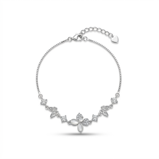 Silver Butterfly Elegance Bracelet