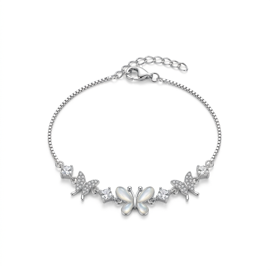 Silver Butterfly Grace Bracelet