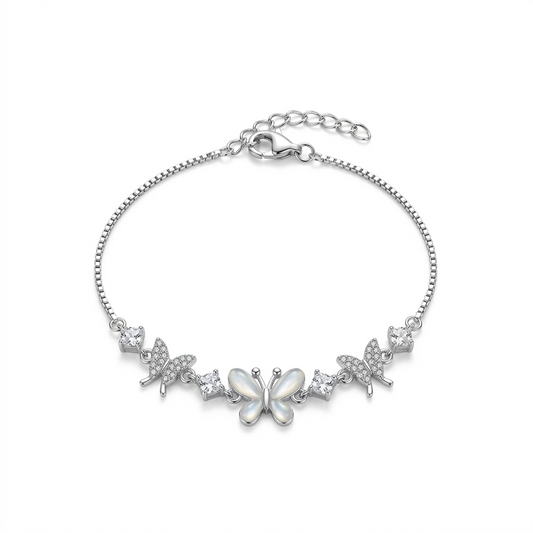 Silver Butterfly Grace Bracelet
