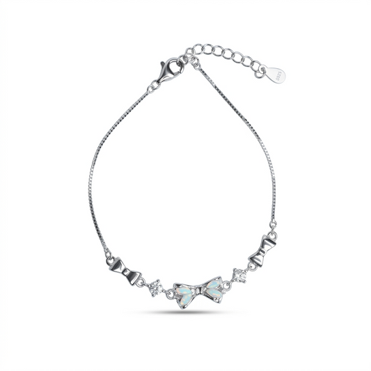 Silver Bow Aura Bracelet