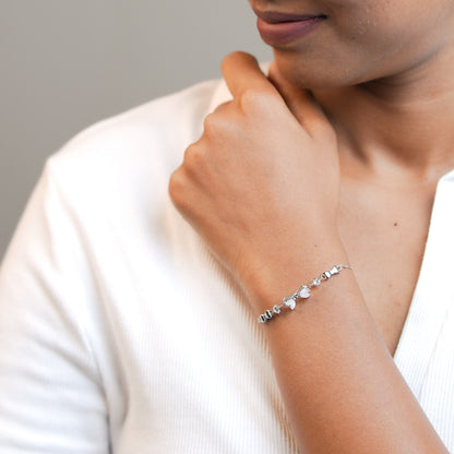 Silver Bow Aura Bracelet
