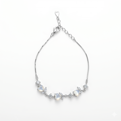 Silver Tulip Soft Glow Bracelet