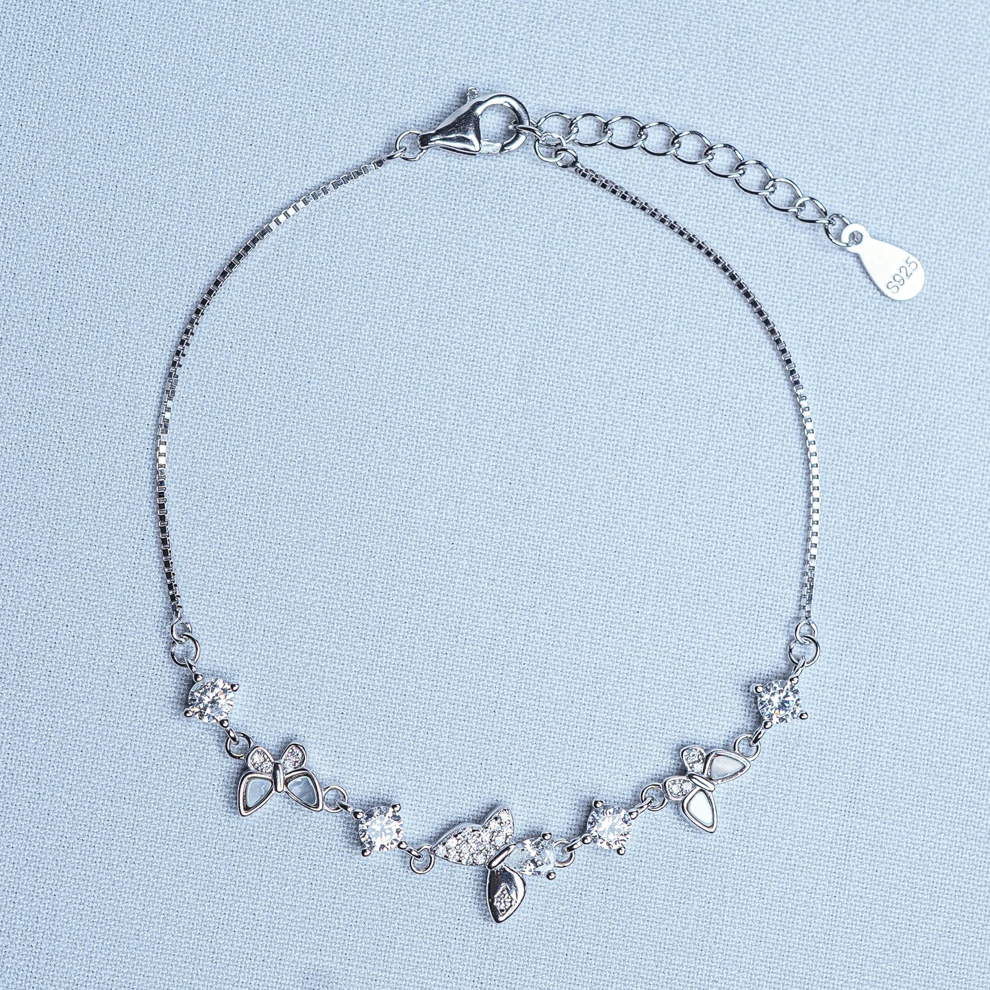 Silver Butterfly Majesty Women Chain Bracelet