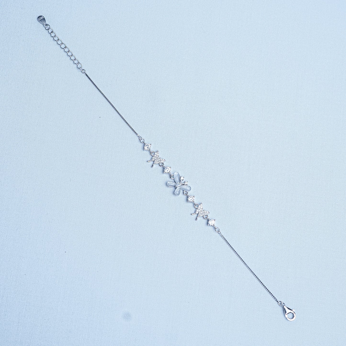 Silver Butterfly Grace Women Chain Bracelet