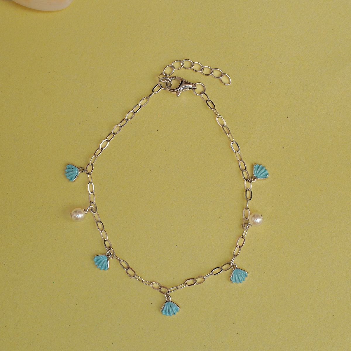925 Sterling Silver Ocean-Inspired Charm Bracelet