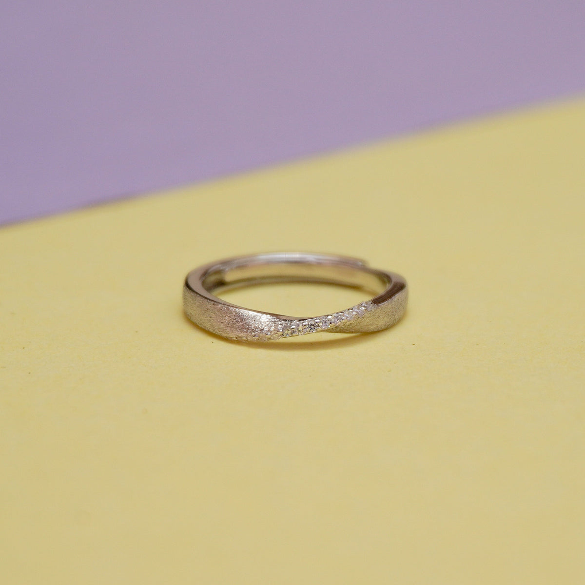 925 Sterling Silver Twisted Couple Ring