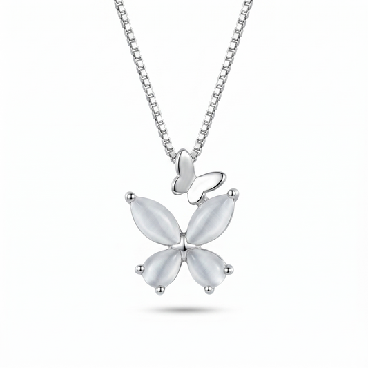 925 Sterling Silver Butterfly Daydream Women Detachable Pendant Chain