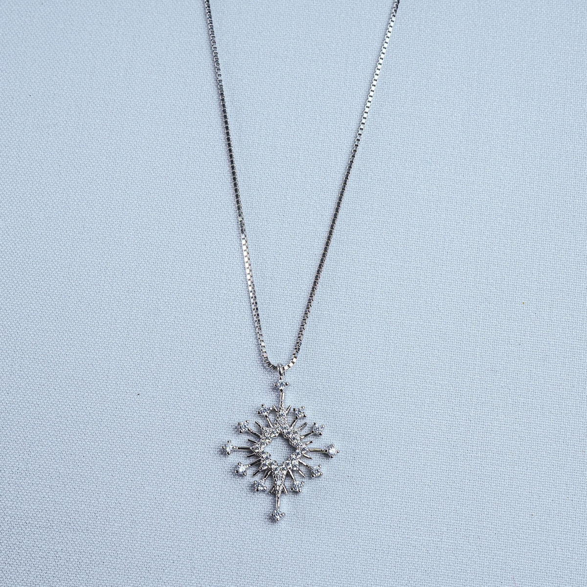 925 Sterling Silver Frost Shimmer Women Detachable Pendant Chain