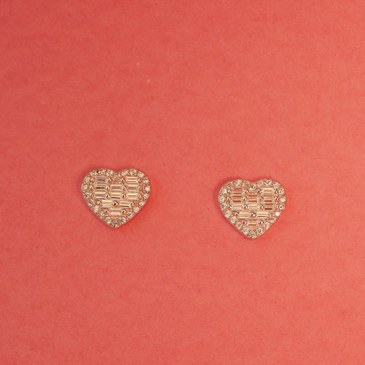 925 Sterling Silver Two-Way Heart Pearl Stud Earring