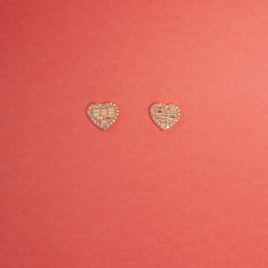 925 Sterling Silver Two-Way Heart Pearl Stud Earring