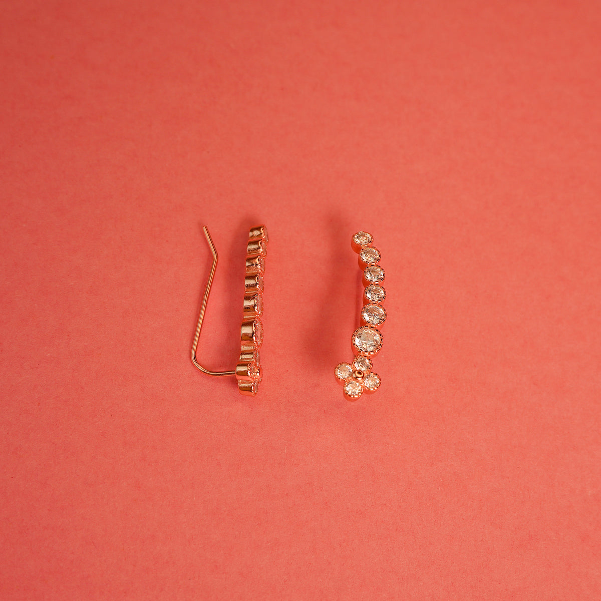 925 Sterling Silver RoseGold Ear Cuff