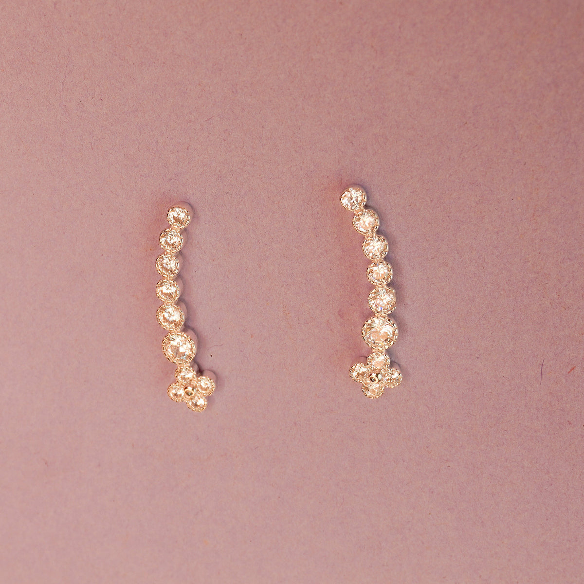 925 Sterling Silver Stone Studded Ear Crawler