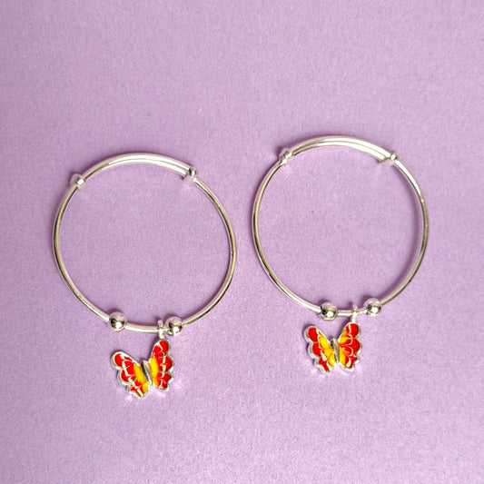 925 Sterling Silver Butterfly charms Baby Bangle
