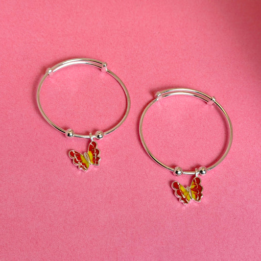 925 Sterling Silver Butterfly charms Baby Bangle