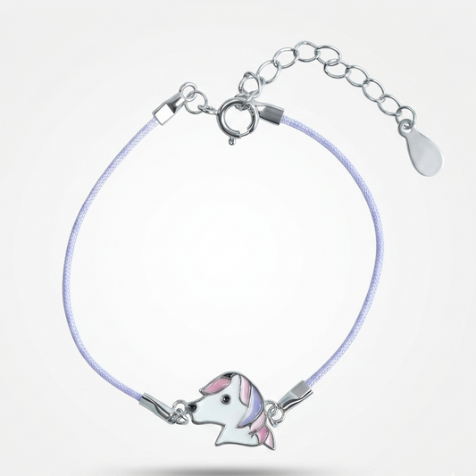 Silver Unicorn Wishes Charm Kids Bracelet