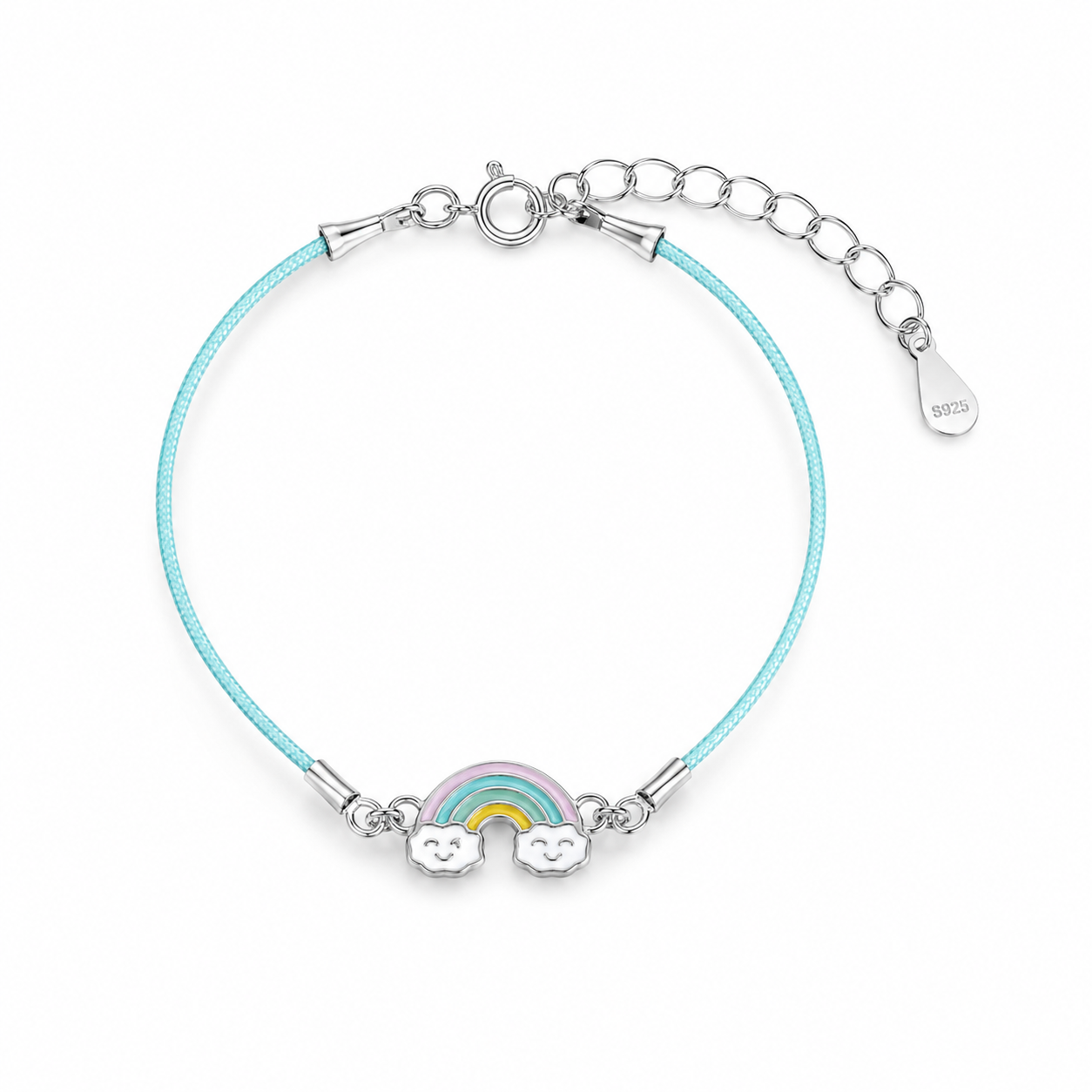 Silver Chasing Rainbows Kids Bracelet